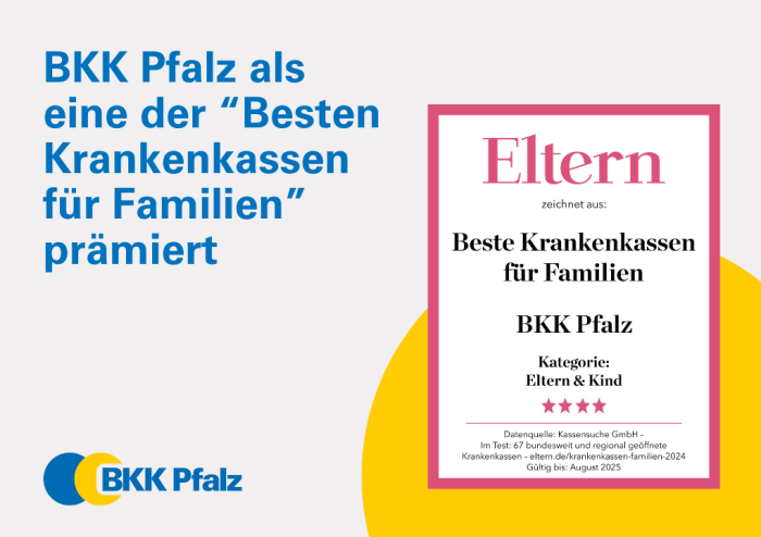 Auszeichnung Eltern: Beste Familienkasse