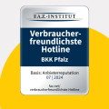 FAZ- Siegel Verbraucherfreundlichste Hotline